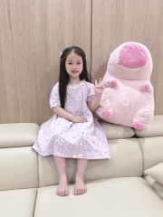 SET 2 VÁY COTTON GẤU TONE BE TÍM BÉ GÁI (TĂNG GIÁ)(XẢ 95k)
