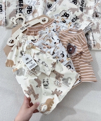 SET 3 BỘ CỘC ĐỘNG VẬT TONE NÂU BÉ TRAI SẴN (xả 95k)