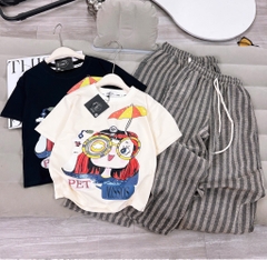 SET BÉ GÁI SZ ĐẠI QUẦN KẺ CÔ GÁI ĐEO KÍNH