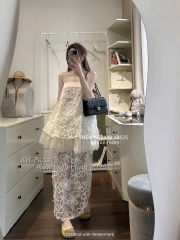 SET ÁO REN 2 DÂY CHÂN VÁY KÈM LÓT NỮ
