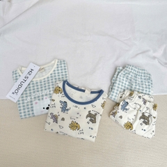 SET 2 BỘ KẺ XANH + BỘ ĐỘNG VẬT BÉ TRAI BÉ GÁI