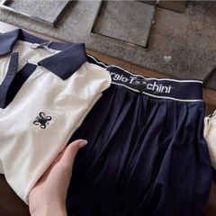 SET ÁO PHÔNG CHÂN VÁY XẾP LI NỮ
