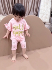 SET 2 BỘ HELLO HAPPY QUẦN NGỐ BÉ GÁI( xả 89k )