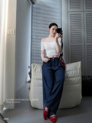 QUẦN BÒ SUÔNG XANH CHUN SAU 1 CÚC NỮ SẴN (SALE 105k)