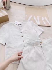 SET LINEN ZARRA 2 LỚP BUỘC SAU NỮ (HÀNG ĐẮT) SẴN (SALE 158k)
