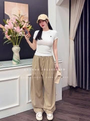 QUẦN BAGGY KAKI TÚI VUÔNG SAU NỮ SẴN