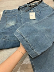 QUẦN JEAN NỮ SUÔNG NỐI GẤU SẴN (xả 79K)