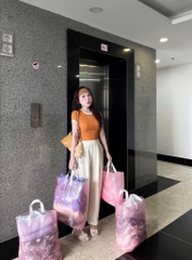 SET BỘ NỮ THÊU NƠ ÁO MIX QUẦN DÀI REN GẤU SẴN (SALE 99k)