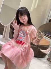 VÁY HỒNG BABY THREE KẺ BÉ GÁI SẴN (SALE 55k)