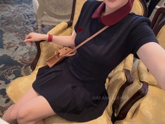 VÁY TIM THAN CỔ SEN PHỐI ĐỎ NỮ ( xả 89k )
