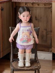 SET 3 BỘ 2 DÂY TONE MÀU TRẮNG-KEM-TÍM BÉ GÁI