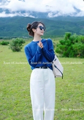 ÁO LEN XANH COBAN NỮ THU ĐÔNG