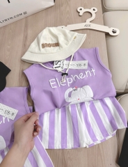 BỘ ELEPHENT VOI TÍM BÉ GÁI