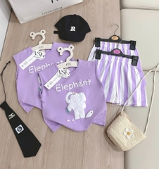 BỘ ELEPHENT VOI TÍM BÉ GÁI