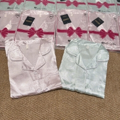 SET BỘ DÀI LỤA HELLO KITTY HỒNG XANH NỮ THU ĐÔNG