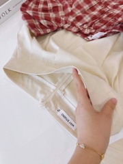 SET ÁO CARO ĐỎ TAY BỒNG CHÂN VÁY KEM LY DÀI NỮ SẴN (SALE 129k)