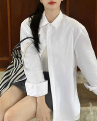 ÁO SƠ MI TRẮNG DÀI TAY NỮ HÀNG NHÀ MÁY XỊN SẴN
