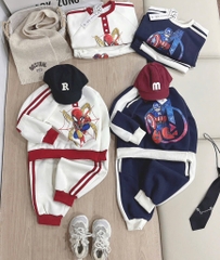 SET BỘ DÀI NỈ SIÊU NHÂN MARVAL 2 MÀU PHỐI BÉ TRAI