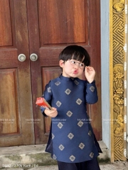 SET ÁO DÀI VẢI GẤM BÉ TRAI