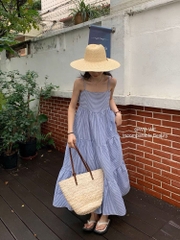 VÁY 2S MAXI KẺ SIU HOT (Xả 60k)