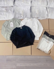 SET 2 ÁO XƯỚC CỔ TRỤ TÚI TRƯỚC DÀI TAY BÉ TRAI