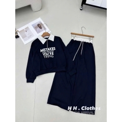 BỘ NỈ 2 DA 3 MÀU MISTAKE NỮ