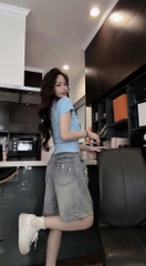 SET BỘ ÁO CHỮ KEEP XANH QUẦN BÒ NỮ SẴN