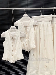 SET ÁO REN  QUẦN SUÔNG QC NỮ