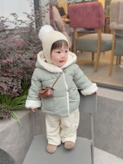 ÁO PHAO MŨ LÓT LÔNG DƯ XỊN BÉ TRAI BÉ GÁI SẴN