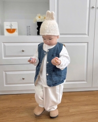 ÁO GILE DENIM LÓT NỈ SIÊU CƯNG CHO BÉ
