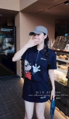 SET BỘ MICKEY CỔ KÉO KHOÁ CVAY NỮ