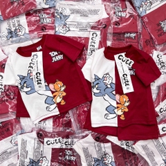SÉT BỘ COTTON TOM & JERRY TONE TRẮNG ĐỎ CHO BÉ TRAI