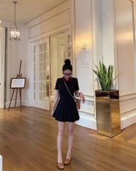 VÁY TIM THAN CỔ SEN PHỐI ĐỎ NỮ ( xả 89k )