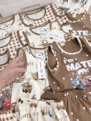 SET BỘ BA LỖ Ô TÔ TONE NÂU BÉ TRAI