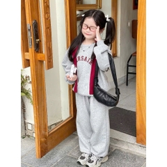 SET DÀI THỂ THAO HAI DA KÈM KHĂN BÉ GÁI