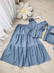 SET BÒ NỮ BIÊN NHẬT LI BÈO GẤU MIX CHÂN VÁY (KH ĐẶT SLL)
