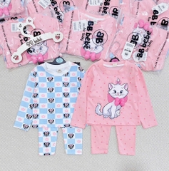 SET 2 BỘ DÀI MÈO NƠ HỒNG XANH BÉ GÁI SẴN