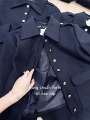 ÁO KHOÁC DẠ NỮ THU ĐÔNG ZR 2 LỚP CÚC CAO CẤP NỮ SẴN