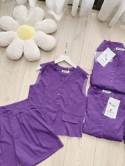 SET BỘ NỮ TÍM 2 LỚP MIX QUẦN LI SẴN (SALE 99k)