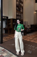 ÁO COTTON XANH HAWAI I AM GOING NỮ