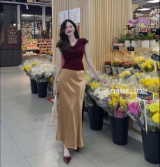 VÁY LỤA ZR ĐUÔI CÁ CẠP LIỀN 2 MẦU NỮ SẴN