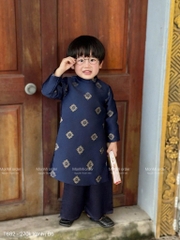 SET ÁO DÀI VẢI GẤM BÉ TRAI
