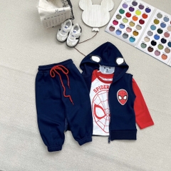 SET DÀI 3 CHI TIẾT THAN ĐỎ NG NHỆN BÉ TRAI