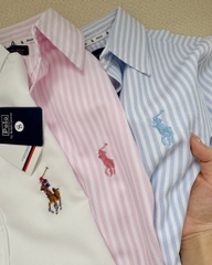 ÁO SƠ MI NỮ DÀI TAY THÊU NGỰA 3 MÀU SẴN (TRẮNG SALE 87k)