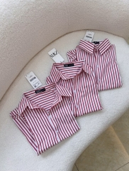 ÁO SƠ MI KẺ ĐỎ Z.R DÀI TAY NỮ SẴN(SALE 55k)