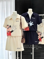 SET BỘ MICKEY CỔ KÉO KHOÁ CVAY NỮ
