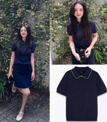 ÁO POLO DỆT VIỀN REN ZARA NỮ