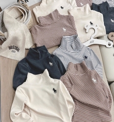 SET 4 ÁO GIỮ NHIỆT CỔ LỌ DÀI TAY BÉ TRAI