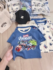 SET 2 BỘ CỘC TAY AVENGERS TONE XANH DƯƠNG BÉ TRAI