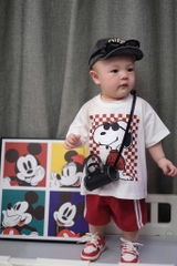 SET BỘ COTTON SNOPY JOE COOL MIX QUẦN SỌC THỂ THAO ĐỎ ĐÔ CHO BÉ TRAI SẴN